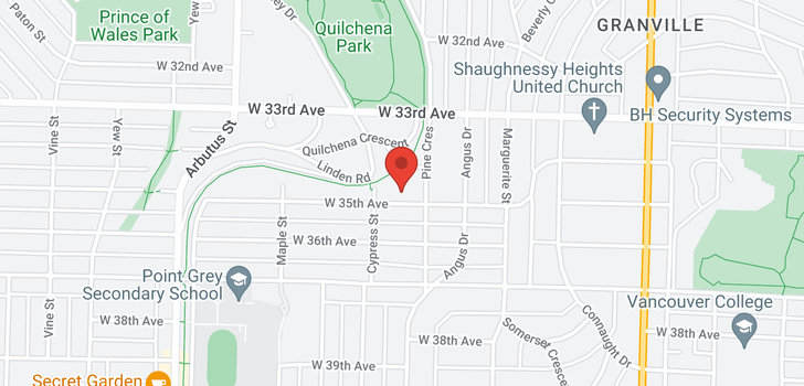 map of 1849 W 35TH AVENUE
